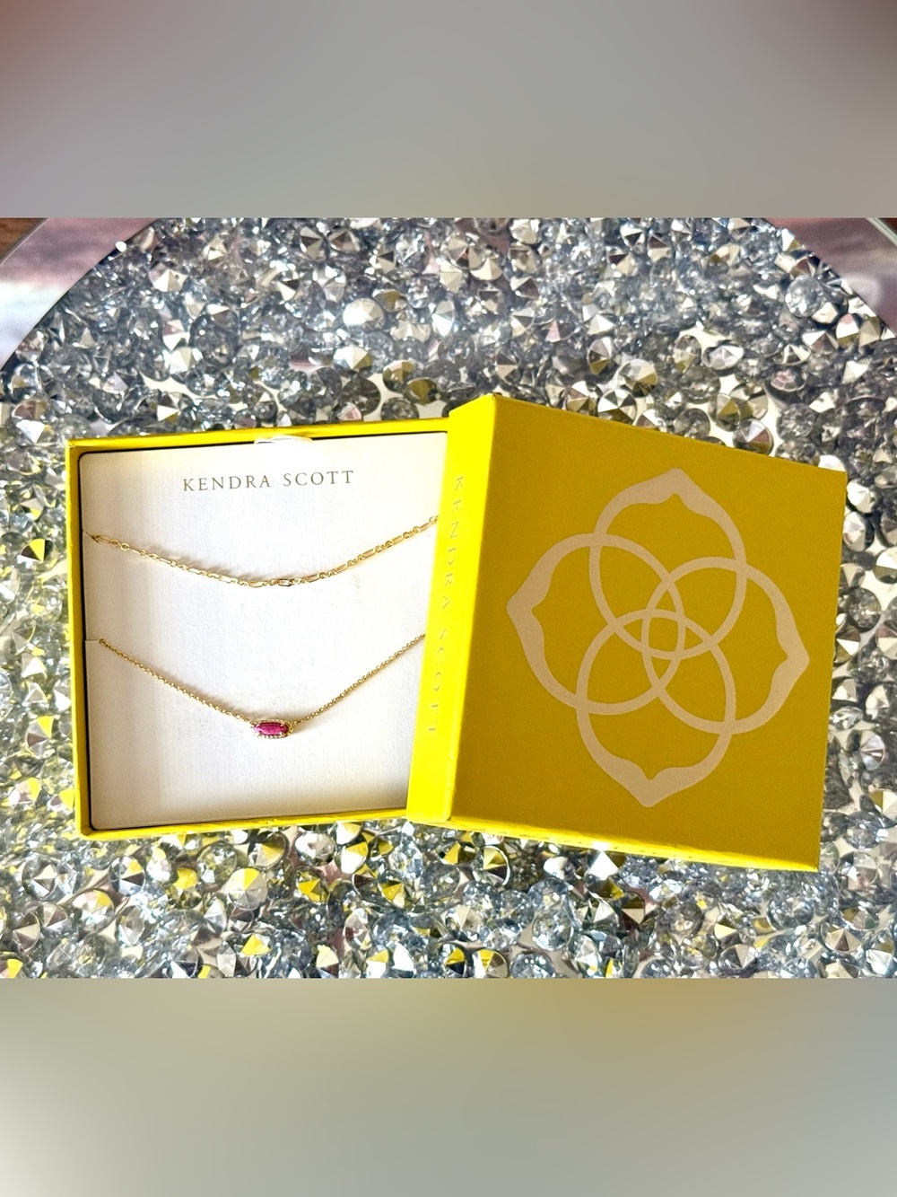 Kendra Scott Emma Pink Stone Layering Necklaces Gift Set - Picture 1 of 3